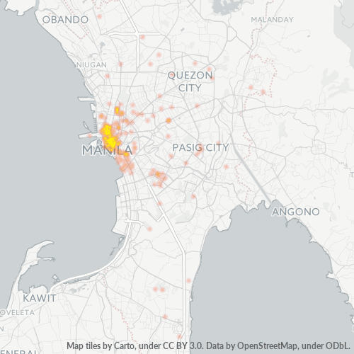 Business Concentration in Zip Code 1002 - Intramuros, Metro Manila