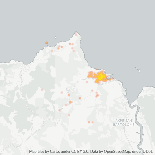 Bedrijfsconcentratie in Postcode 48370 - Spanje