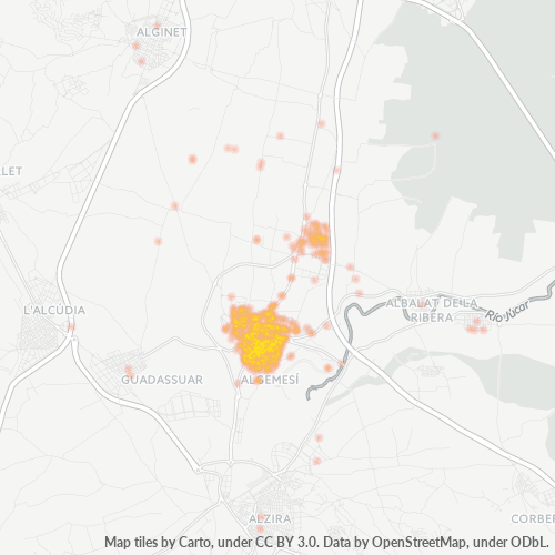 Bedrijfsconcentratie in Postcode 46680 - Spanje