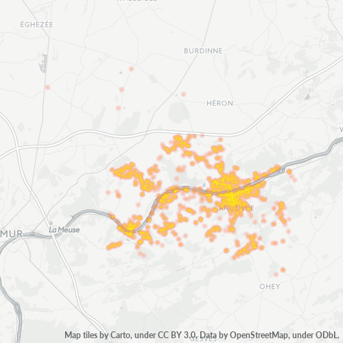 Bedrijfsconcentratie in Postcode 5300 - België
