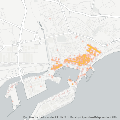 Bedrijfsconcentratie in Postcode 43004 - Tarragona, Catalonië