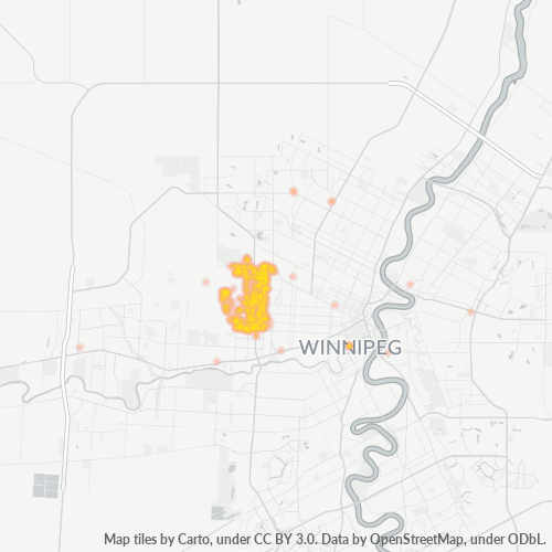 Bedrijfsconcentratie in Postcode R3H - Winnipeg, Manitoba
