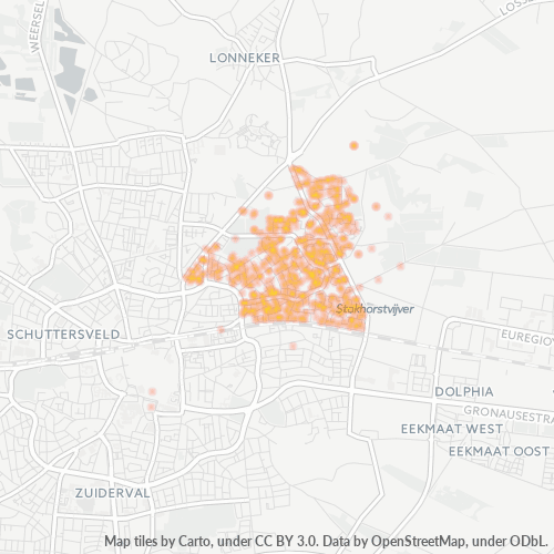 Dami ng Negosyo sa Postal Code 7531 - Enschede, Provincie Overijssel