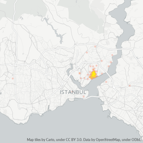 Business Concentration in Postal Code 34357 - Beşiktaş, Istanbul Province