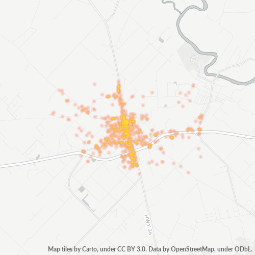 Verksamhetskoncentration i Postnummer 77474 - Sealy, Texas