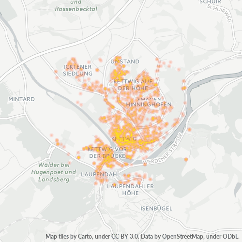Business Concentration in Postal Code 45219 - Essen, North Rhine-Westphalia