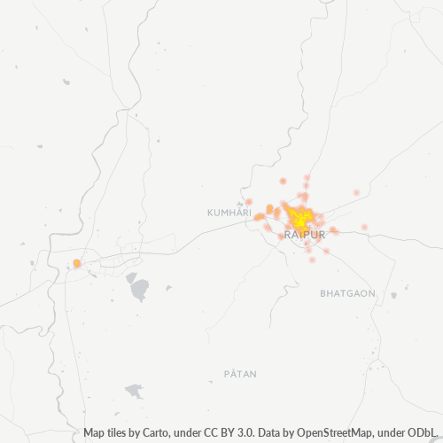 Dami ng Negosyo sa Postal Code 492009 - Raipur, State of Chhattīsgarh