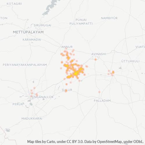 Dami ng Negosyo sa Postal Code 641659 - Coimbatore, State of Tamil Nādu