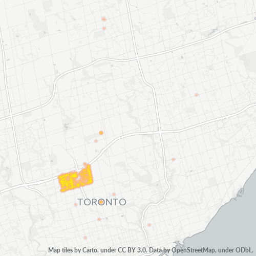 Bedrijfsconcentratie in Postcode M6A - Yorkville, Ontario