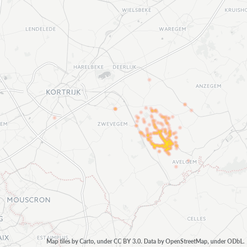 Bedrijfsconcentratie in Postcode 8551 - België