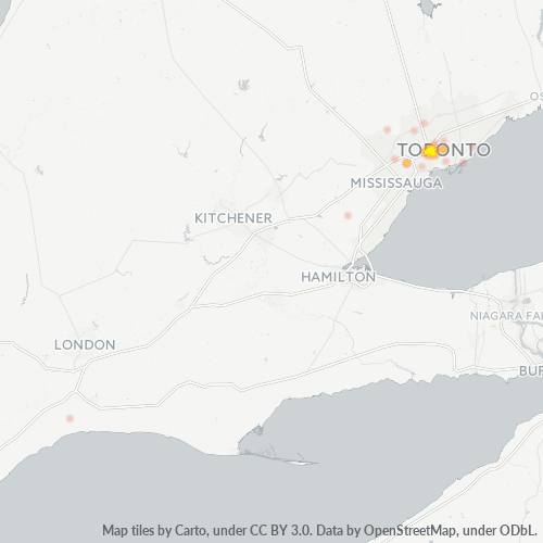 Bedrijfsconcentratie in Postcode M6M - Yorkville, Ontario