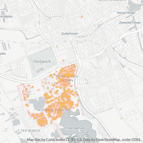 Dami ng Negosyo sa Postal Code 9728 - Groningen, Provincie Groningen