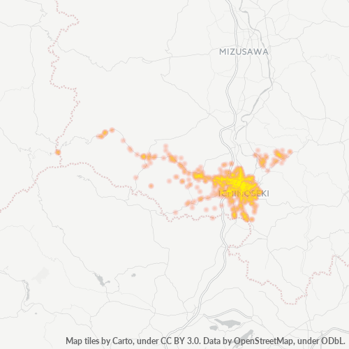 Bedrijfsconcentratie in Postcode 021 - Iwate (prefectuur)