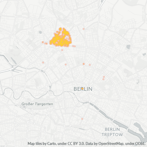 Concentrarea activității în Cod Postal 13359 - Berlin