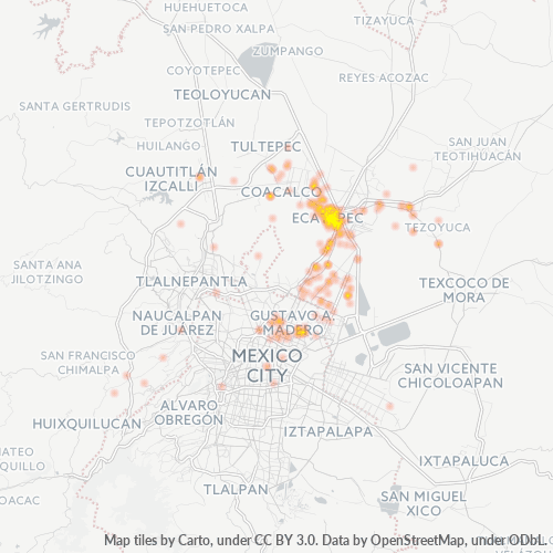 Dami ng Negosyo sa Postal Code 55000 - Ecatepec, Estado ng Mehiko
