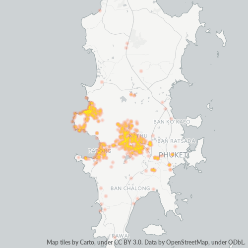 Bedrijfsconcentratie in Postcode 83120 - Kathu, Changwat Phuket