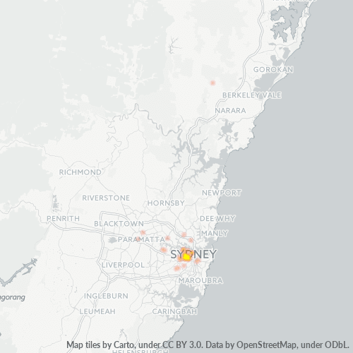 Dami ng Negosyo sa Postal Code 2037 - Glebe, New South Wales
