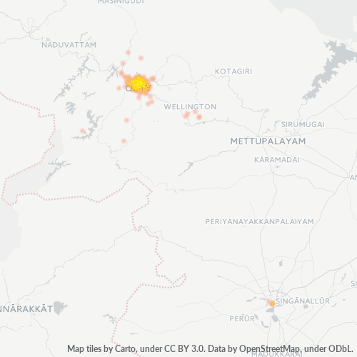 Dami ng Negosyo sa Postal Code 643001 - Ooty, State of Tamil Nādu
