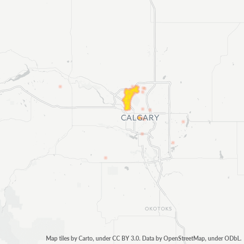 Bedrijfsconcentratie in Postcode T3A - Calgary, Alberta