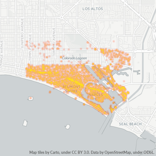 Bedriftskonsentrasjon i Postnummer 90803 - Long Beach, California