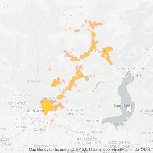 Bedrijfsconcentratie in Postcode 24020 - Italië