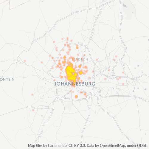 Bedrijfsconcentratie in Postcode 2193 - Parkview, Gauteng