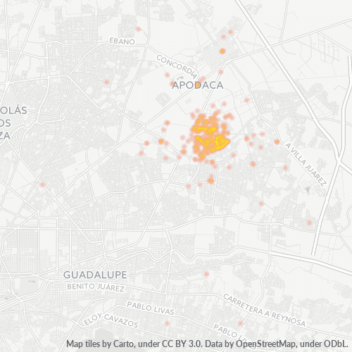 Dami ng Negosyo sa Postal Code 66634 - Apodaca, Nuevo León