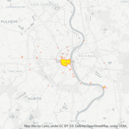 Business Concentration in Postal Code 50676 - Cologne, North Rhine-Westphalia