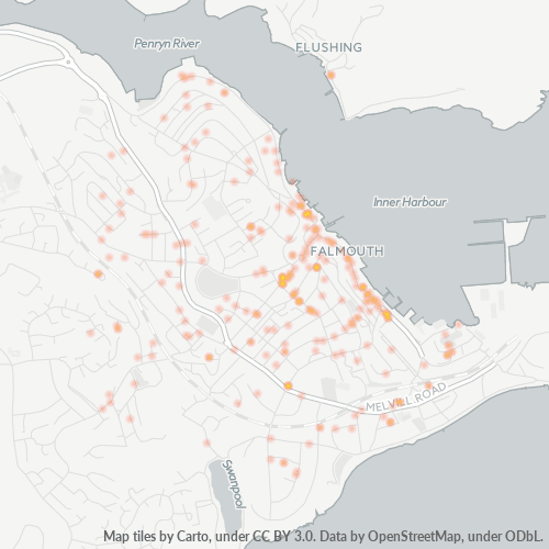 Dami ng Negosyo sa Postal Code TR11 - Falmouth, Inglatera