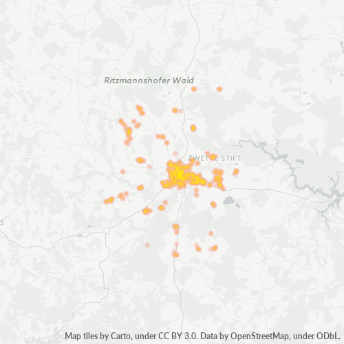 Business Concentration in Postal Code 3910 - Lower Austria