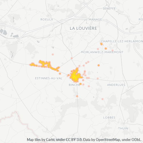 Bedrijfsconcentratie in Postcode 7130 - België