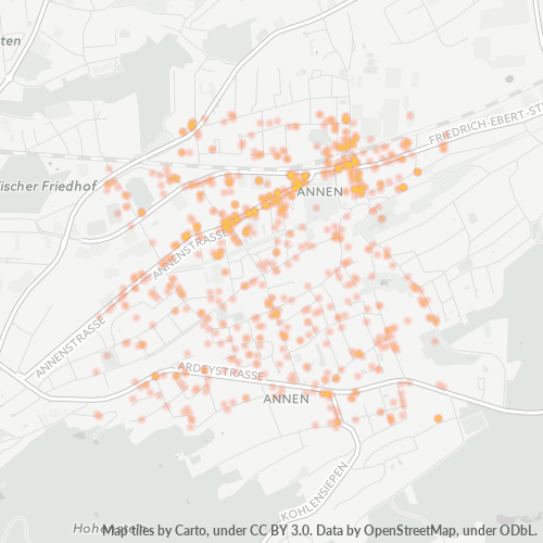 Business Concentration in Postal Code 58453 - Witten, North Rhine-Westphalia
