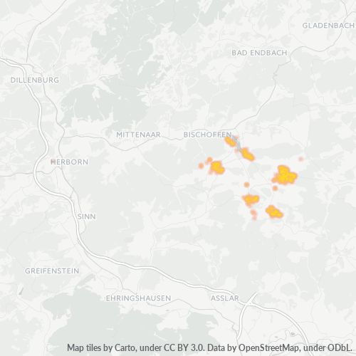 Business Concentration in Postal Code 35644 - Hesse
