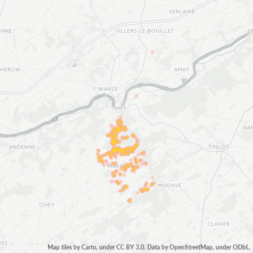 Bedrijfsconcentratie in Postcode 4570 - Marchin, Wallonië