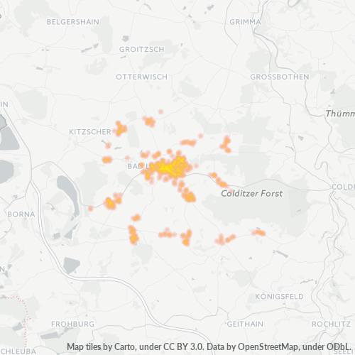 Bedrijfsconcentratie in Postcode 04651 - Leipzig, Saksen (deelstaat)