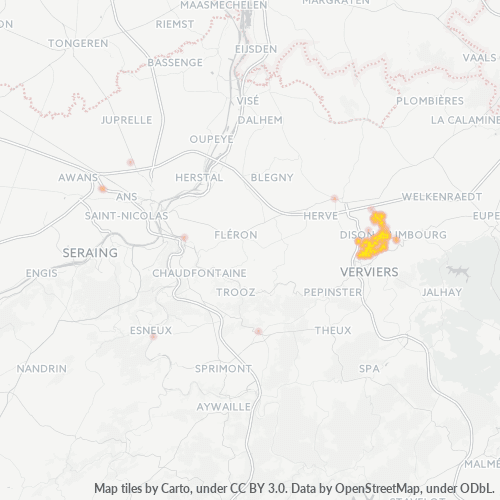 Bedrijfsconcentratie in Postcode 4821 - België
