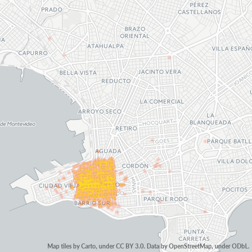 Dami ng Negosyo sa Postal Code 11100 - Montevideo, Departamento de Montevideo