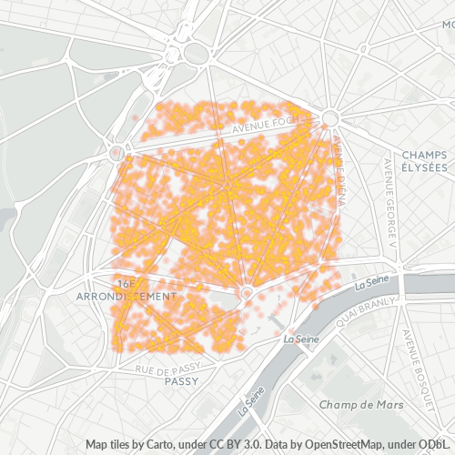 Concentració d'empreses a Codi Postal 75116 - París, Illa de França
