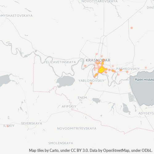 Dami ng Negosyo sa Postal Code 350033 - Krasnodar, Krasnodar Krai