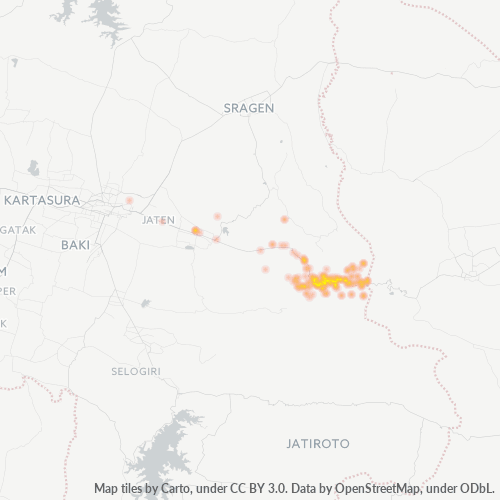 Business Concentration in Postal Code 57792 - Central Java