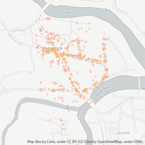 Dami ng Negosyo sa Postal Code 683108 - Aluva, State of Kerala