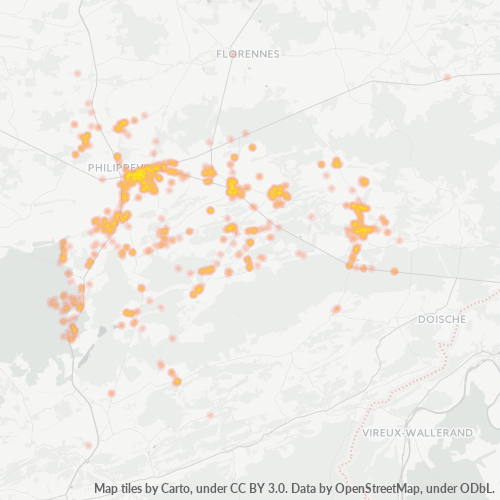 Bedrijfsconcentratie in Postcode 5600 - België