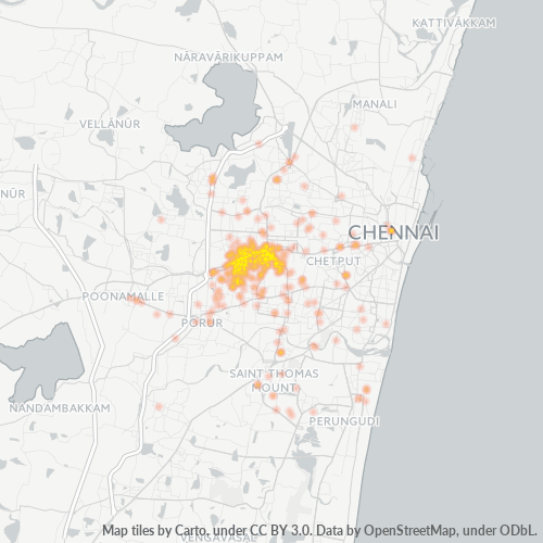 Dami ng Negosyo sa Postal Code 600107 - Chennai, State of Tamil Nādu