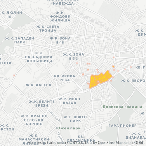 Dami ng Negosyo sa Postal Code 1142 - Sofia, Sofiya-Grad