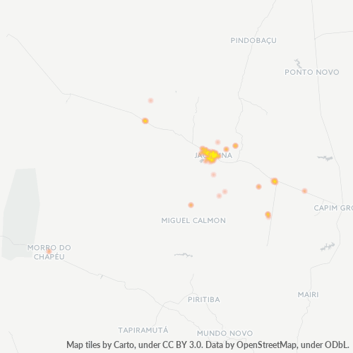 Dami ng Negosyo sa Postal Code 44700-000 - Jacobina, Bahia
