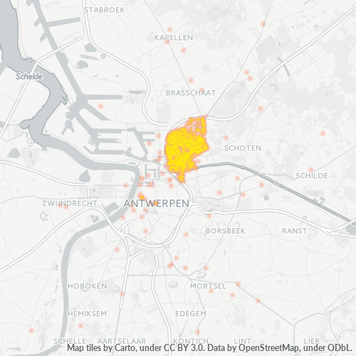 Dami ng Negosyo sa Postal Code 2170 - Amberes, Flandes