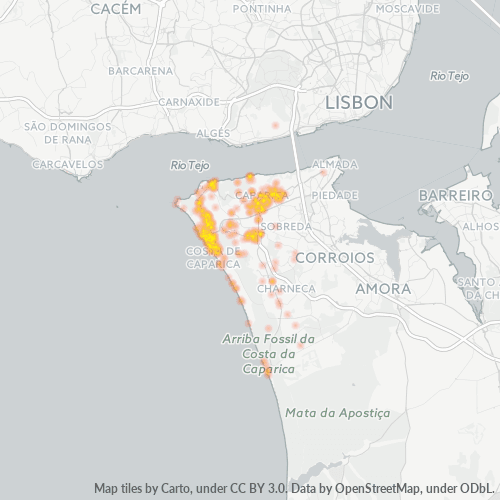 Dami ng Negosyo sa Postal Code 2825 - Distrito de Setúbal
