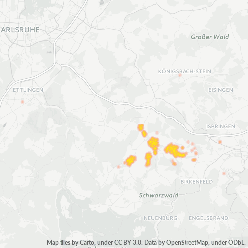 Business Concentration in Postal Code 75210 - Remchingen, Baden-Württemberg