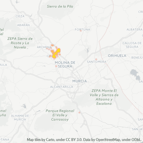 Bedrijfsconcentratie in Postcode 30564 - Lorquí, Murcia (autonome gemeenschap)