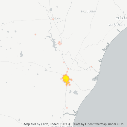 Bedrijfsconcentratie in Postcode 523001 - Ongole, Andhra Pradesh